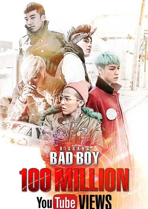 bigbang<bad boy>mv点击量破亿 YouTube人气火爆